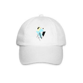 Hippe abstrakte, geometrische Formen & Shapes - Baseballkappe - Weiß/Weiß - Vorne