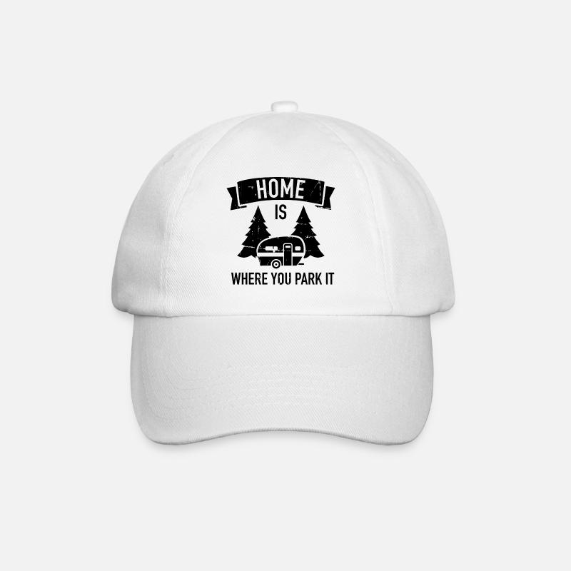 Wohnwagen - Baseballkappe - Weiß/Weiß