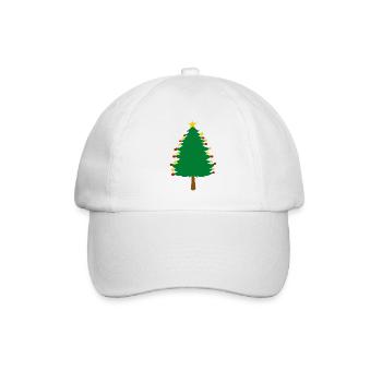 Christmas tree Christmas gift Christmas XMas - Baseball Cap - white/white - Front