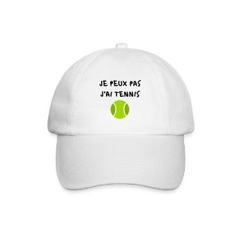 JE PEUX PAS J'AI TENNIS - Casquette classique - blanc/blanc - Devant