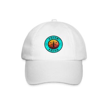 Büsum Leuchtturm Design / Geschenkidee - Baseballkappe - Weiß/Weiß - Vorne