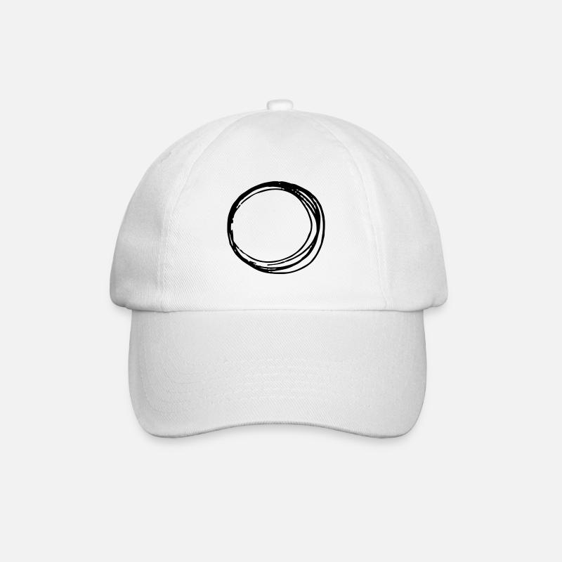 Kunst Kreis Umrandung Unendlichkeit - Baseballkappe - Weiß/Weiß