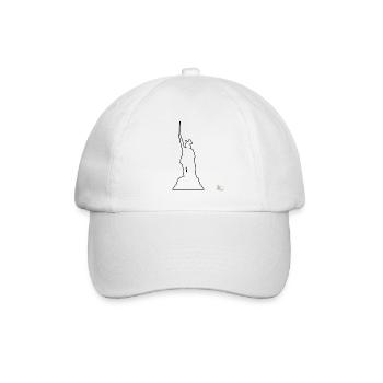 Hermannsdenkmal Kreis Lippe Kontur Shirt - Baseballkappe - Weiß/Weiß - Vorne
