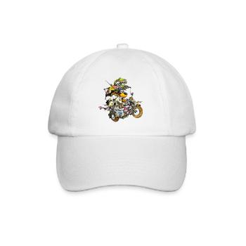 Agent secret Morris et son équipe en service - Casquette classique - blanc/blanc - Devant