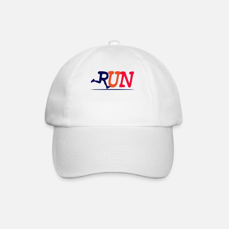 Course de course sport jogging course à pied sport marathon - Casquette classique - blanc/blanc