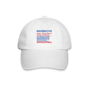 Buchhalter Beruf Steuer Spruch Geschenk - Baseballkappe - Weiß/Weiß - Vorne
