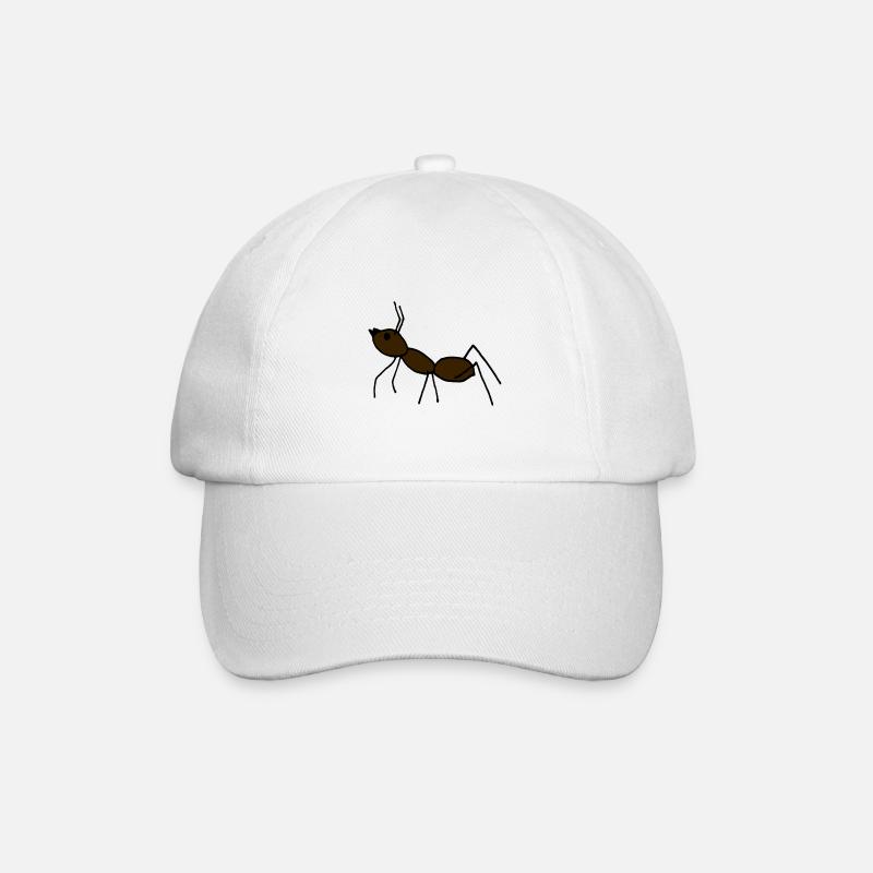 ant - Baseball Cap - white/white