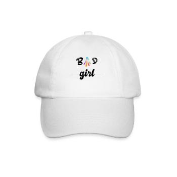 t-shirt badminton femme. Idée cadeau - Casquette classique - blanc/blanc - Devant