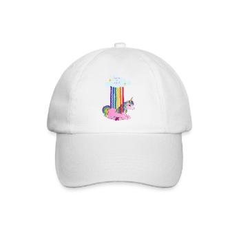 Einhorn Unicorn is magical - Baseballkappe - Weiß/Weiß - Vorne