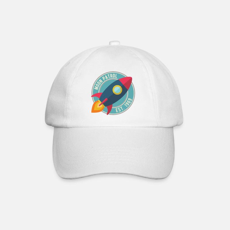 Rakete Moon Patrol Rocket - Baseballkappe - Weiß/Weiß