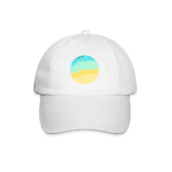 Beach wave - Baseball Cap - white/white - Front