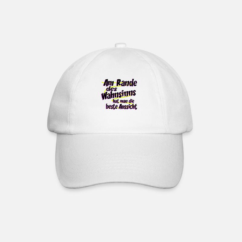 am Rande des Wahnsinns - Baseballkappe - Weiß/Weiß