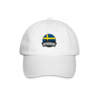 Gothenburg Sweden Skyline Travel Souvenir Swedish - Baseball Cap - white/white - Front
