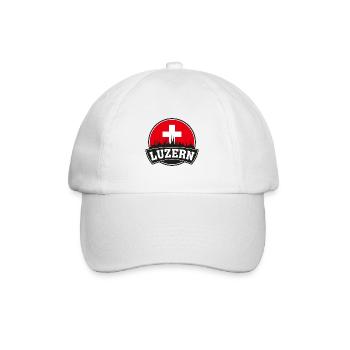 Luzern Schweiz Skyline Travel Souvenir Swiss F. - Baseballkappe - Weiß/Weiß - Vorne
