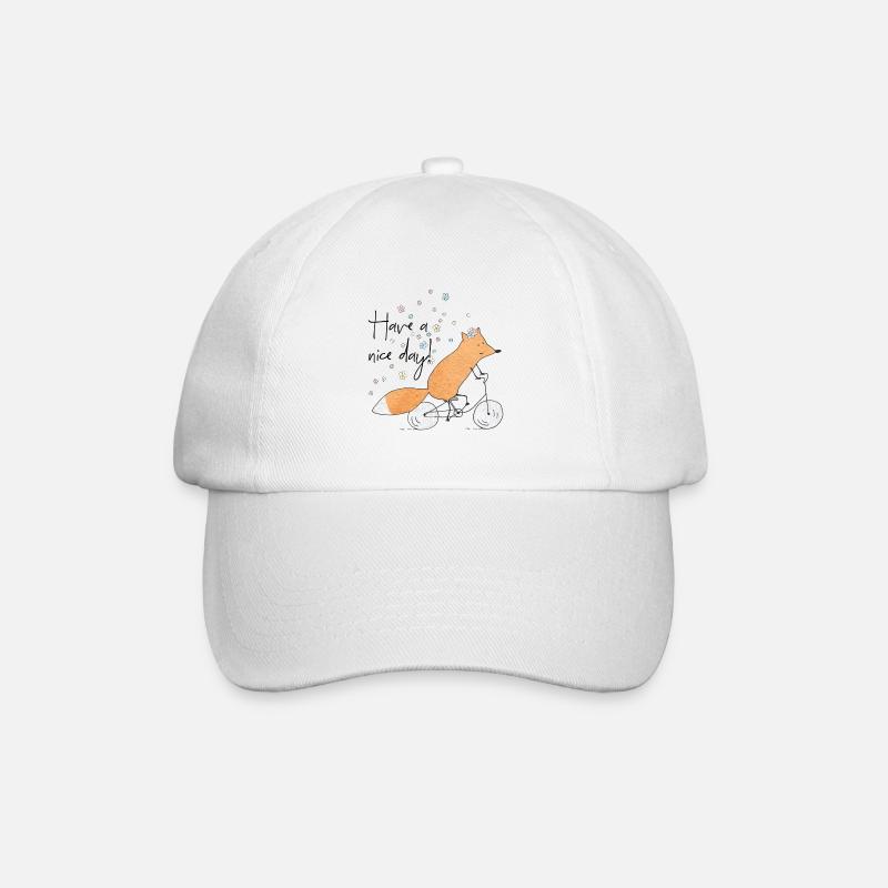 Fuchs im Frühling - Baseballkappe - Weiß/Weiß