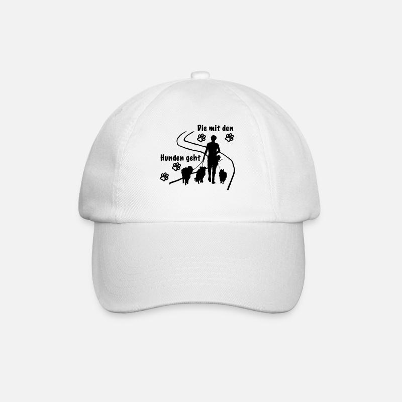Die mit den Hunden geht - Baseballkappe - Weiß/Weiß