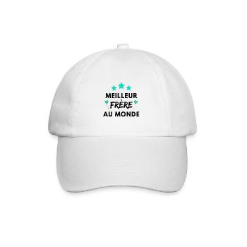 Meilleur frère au monde - Casquette classique - blanc/blanc - Devant