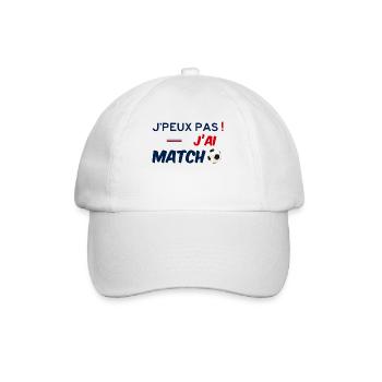 J'peux pas ! J'ai Match de Foot - Je ne peux pas - Casquette classique - blanc/blanc - Devant