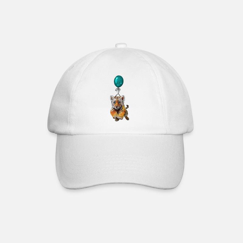 Tiger baby balloon - Baseball Cap - white/white