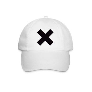 Straight Edge X black - Baseball Cap - white/white - Front