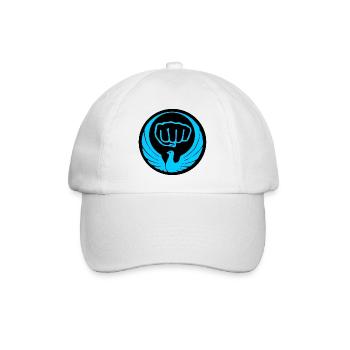 Wado Taubenemblem Logo blau - Baseballkappe - Weiß/Weiß - Vorne