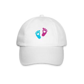 Bébé Pieds Parents Bébé Coeur Enfant Enfant Enceinte - Casquette classique - blanc/blanc - Devant