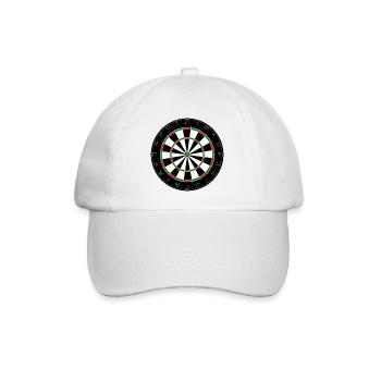 Dart board, dart, darts, darts, darts # - Baseball Cap - white/white - Front