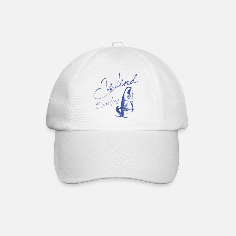 WINDSURFING - SURFER WINDSURFER gift - Baseball Cap - white/white
