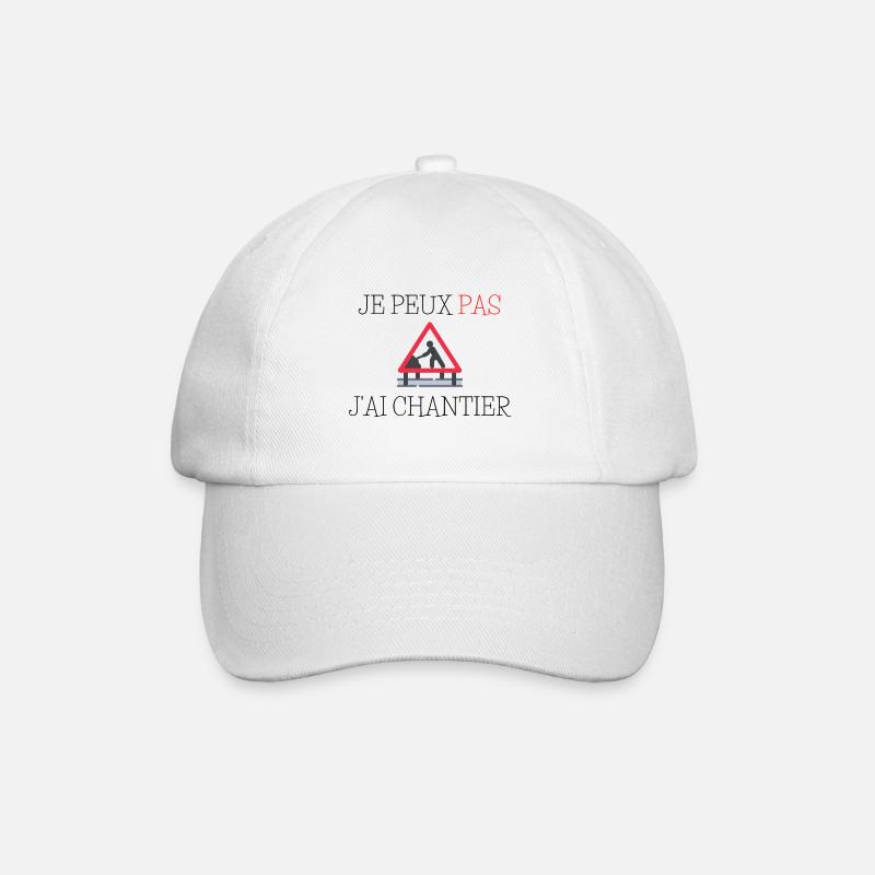Je peux pas j'ai chantier - Casquette classique - blanc/blanc