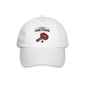 Old Schmetterhand Design für Tischtennisspieler - Baseballkappe - Weiß/Weiß - Vorne
