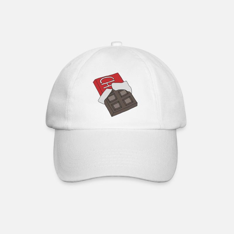 Schokolade - Baseballkappe - Weiß/Weiß