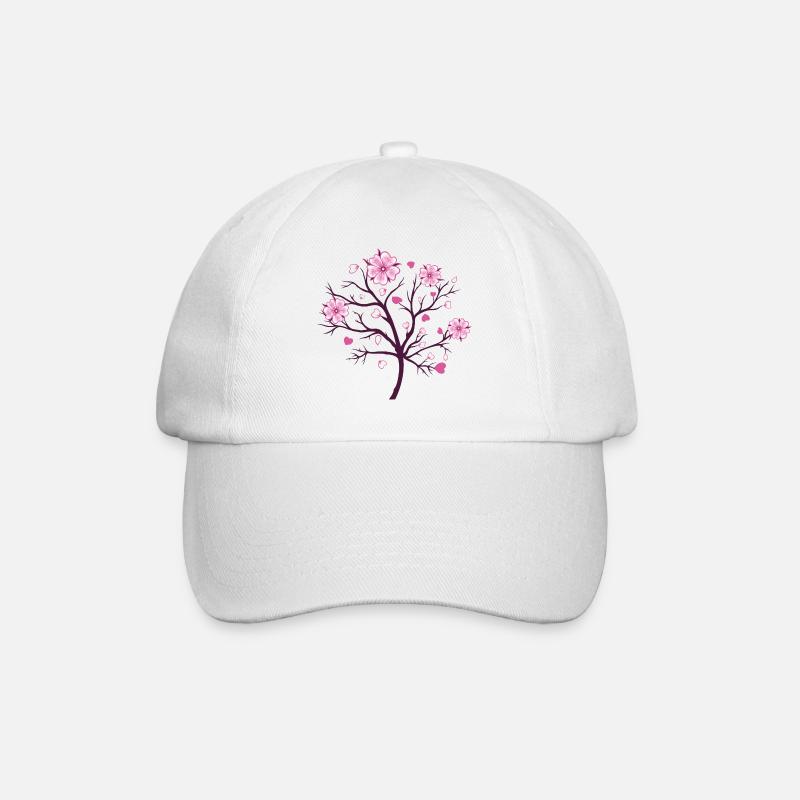 Kirschblüten Blüten Sakura Frühling - Baseballkappe - Weiß/Weiß