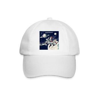 Spaceship distressed - Baseball Cap - white/white - Front