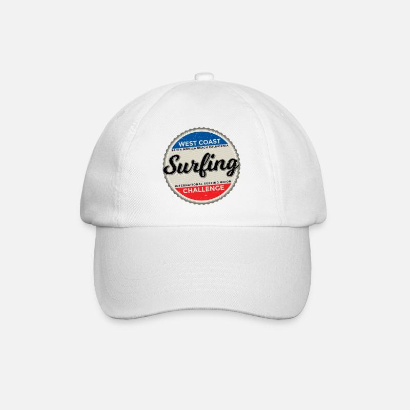 Surfen - Baseballkappe - Weiß/Weiß
