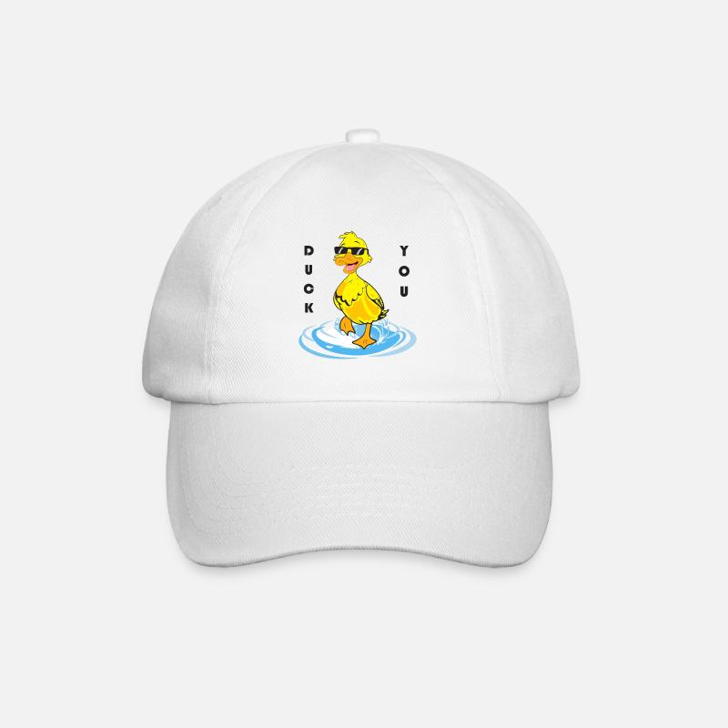 Ente Duck You - Baseballkappe - Weiß/Weiß