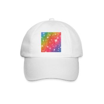 Regenbogen, bunte Design Geschenk für Frauen & Mädchen - Baseballkappe - Weiß/Weiß - Vorne