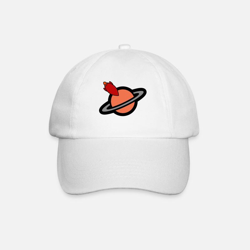 direction la planète Saturne - Casquette classique - blanc/blanc