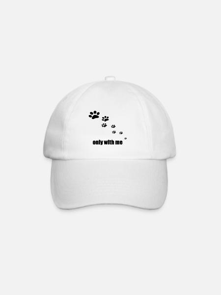 Slady dog doggy animal gift - Baseball Cap - white/white