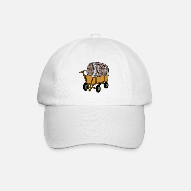 Bollerwagen - Baseballkappe - Weiß/Weiß
