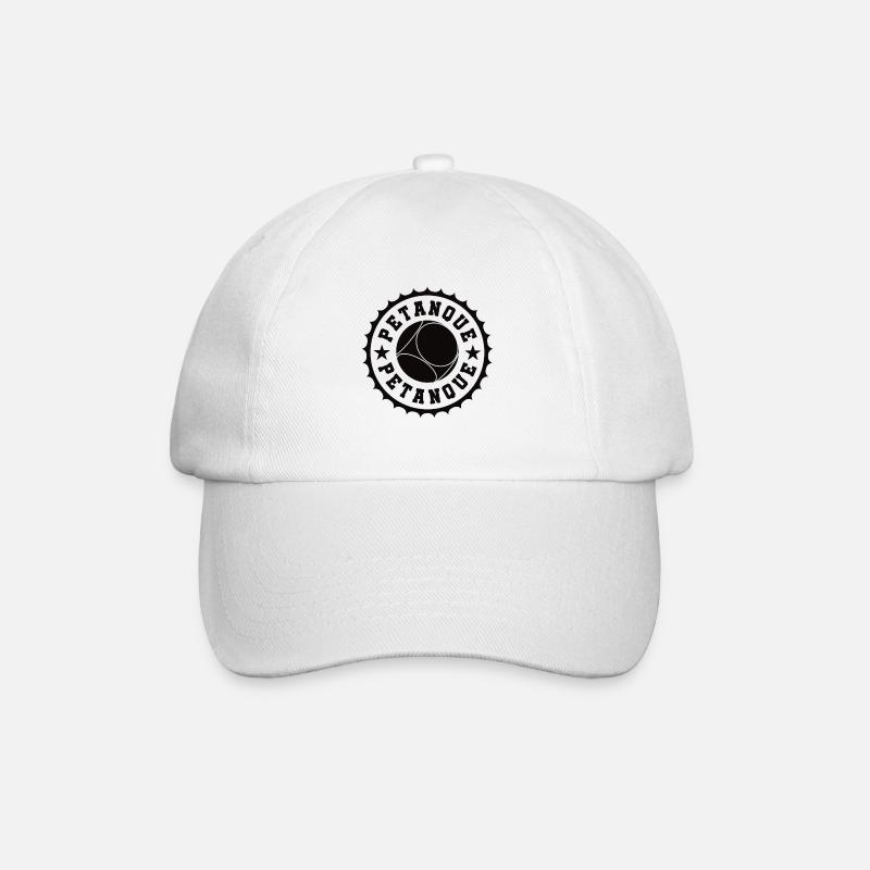 Boule Pétanque Boule boules - Casquette classique - blanc/blanc
