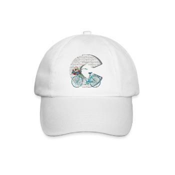 vélo e 100 c - Casquette classique - blanc/blanc - Devant