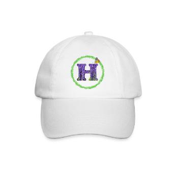 lavendel h - Baseballkappe - Weiß/Weiß - Vorne