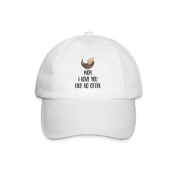 Mom I love you like no Otter | beste Mama - Baseballkappe - Weiß/Weiß - Vorne