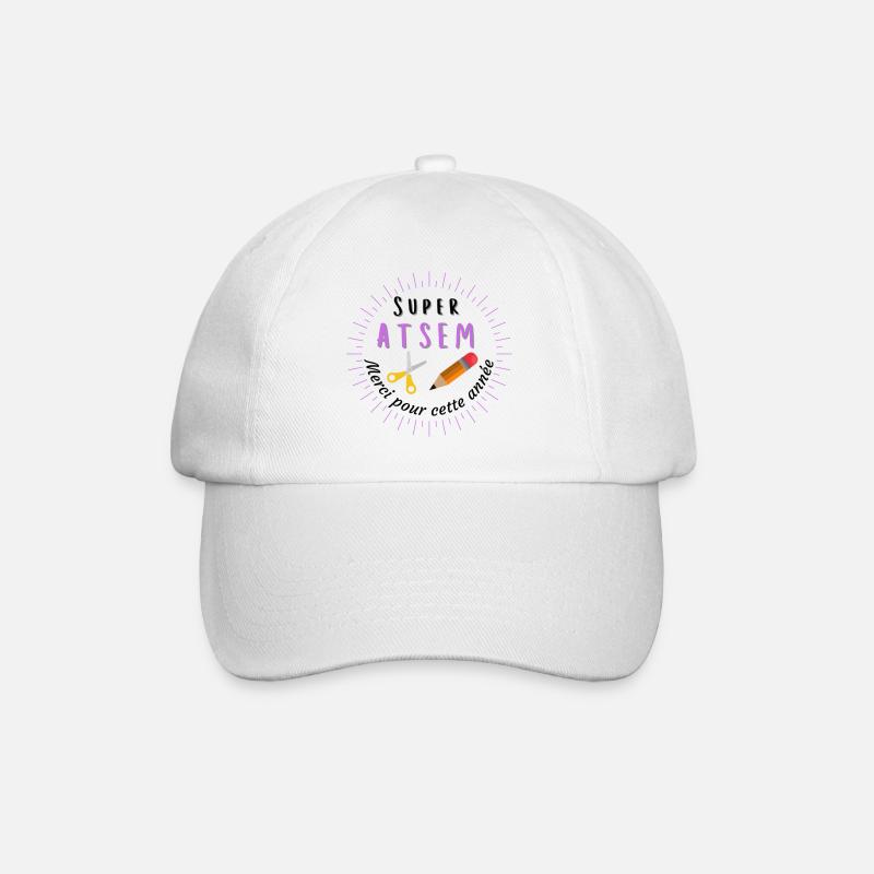 super Atsem merci pour cette année - Casquette classique - blanc/blanc