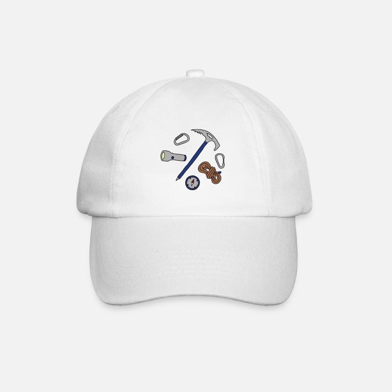 Berg klettern Kletterer Bergsteiger - Baseballkappe - Weiß/Weiß