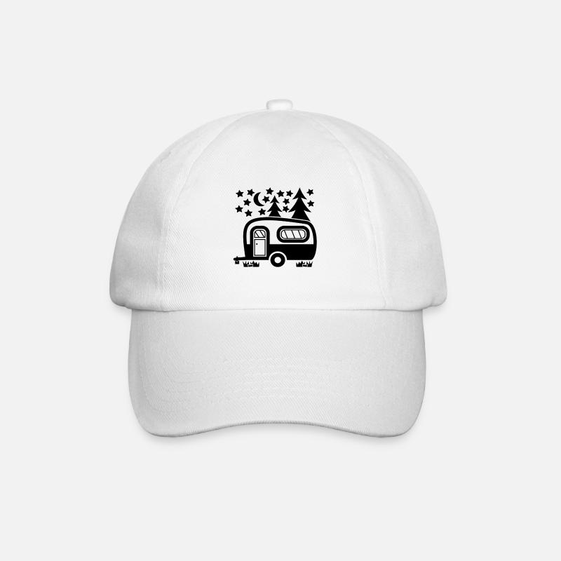 Drôles de citations de camping, Caravane - Casquette classique - blanc/blanc