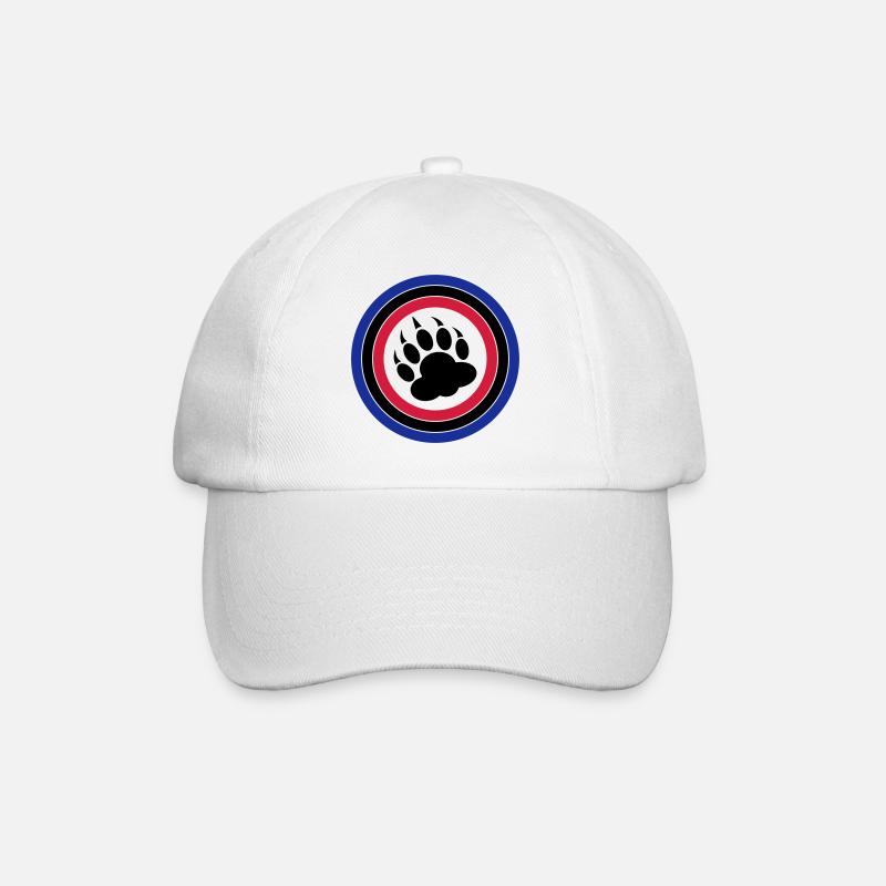 gay bear paw - Baseballkappe - Weiß/Weiß