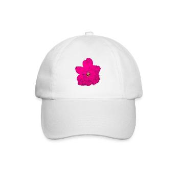 Rosa Blume künstlerisches Motiv - Baseballkappe - Weiß/Weiß - Vorne