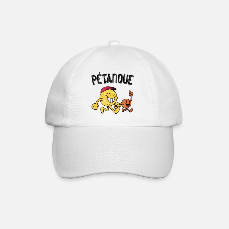Boulette de pétanque avec boules de porc - Casquette classique - blanc/blanc