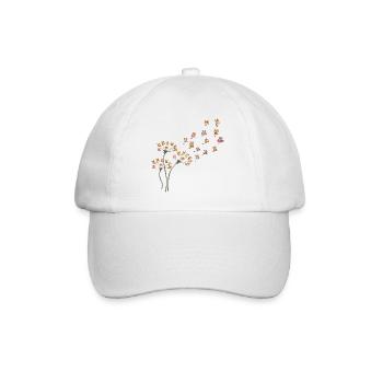 Pissenlit Corgi Fleur Mignon Chien Amoureux - Casquette classique - blanc/blanc - Devant